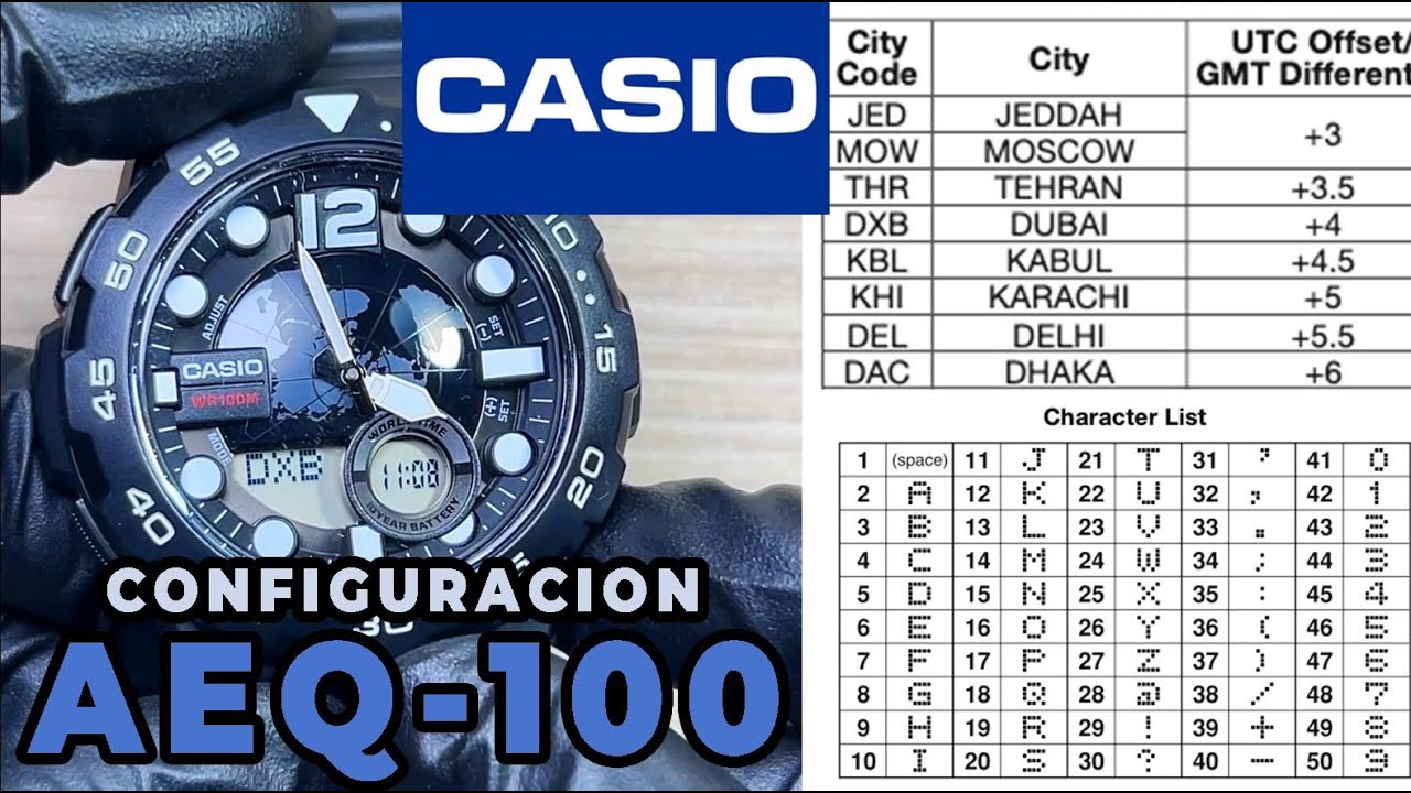 How to Setting Casio AEQ-100 Hands Alignments