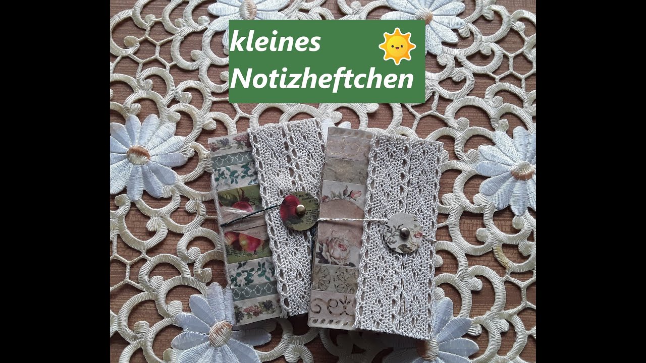 kleines Notizheftchen aus einem Stück Backpapier | Tutorial | Ideal für unterwegs!
