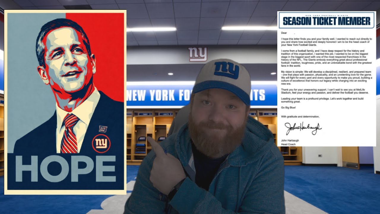 John Harbaugh Letter to Giants Season Ticket Holders| Why I am rooting for Sam Darnold in Super Bowl