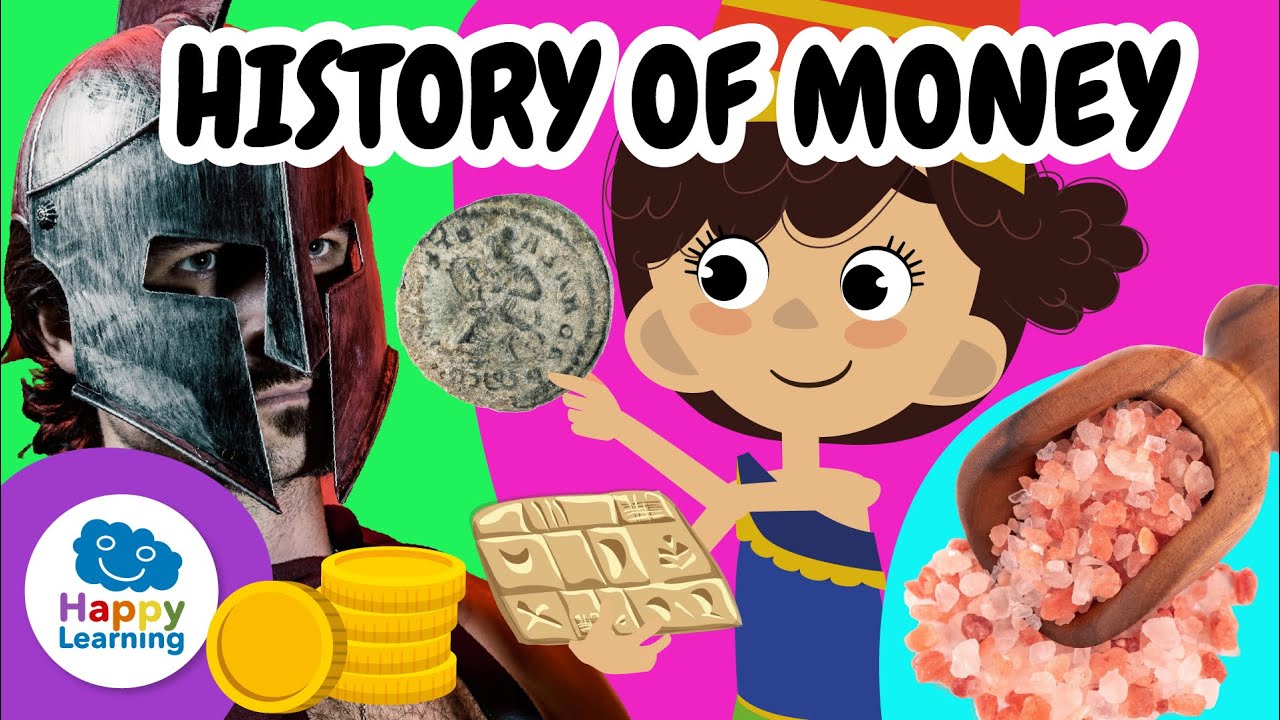 The History of Money: From Bartering to Banknotes 💰 Economy for Kids | @HappyLearningENG