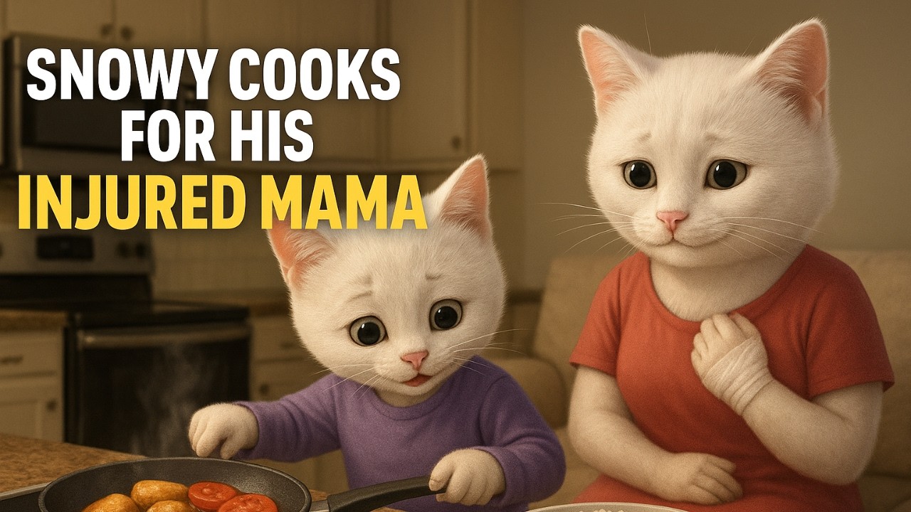 🍽️ Snowy Cooks for Mama – A Heartwarming Family Story! ❤️🐾