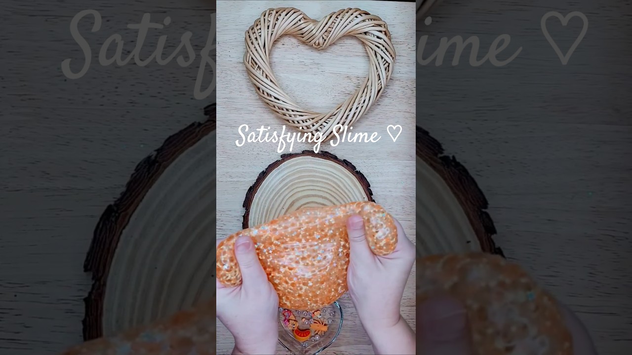 🍊Satisfying Orange Butter Slime ♡ So Soft & Stretchy 🧡💫 