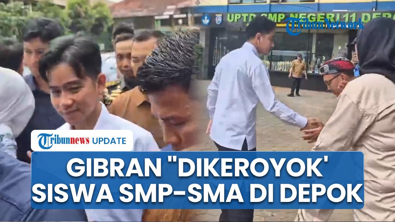 Gibran 'Dikeroyok' Para Siswa SMP-SMA di Depok, Minta Salaman hingga Selfie saat Cek Pelaksanaan MBG