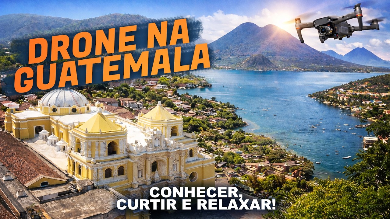 Imagens aéreas de DRONE da Guatemala para curtir e relaxar