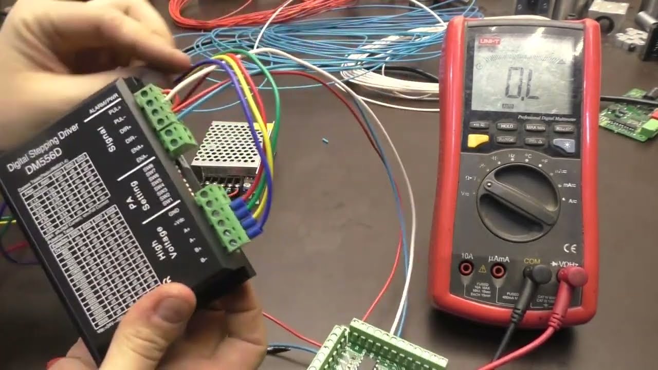 Подключение драйвера и двигателя к плате USB (станок ЧПУ)