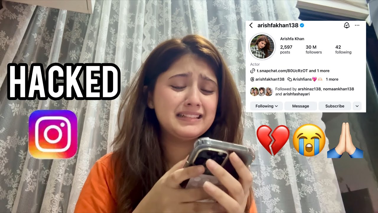 my instagram is hacked 💔😭 | Arishfa khan