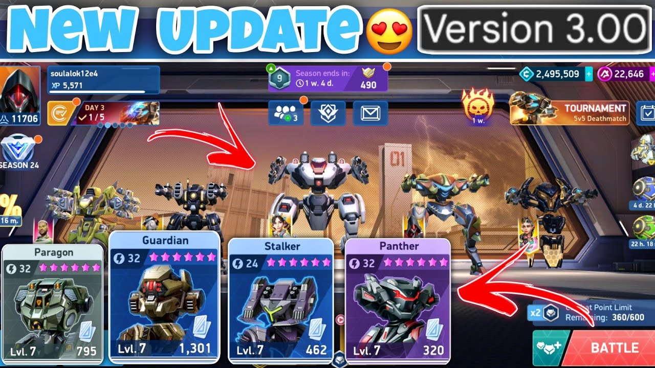 Mech Arena New Update 3.00 😍 | Redesign Update In Mech Arena - Mech Arena