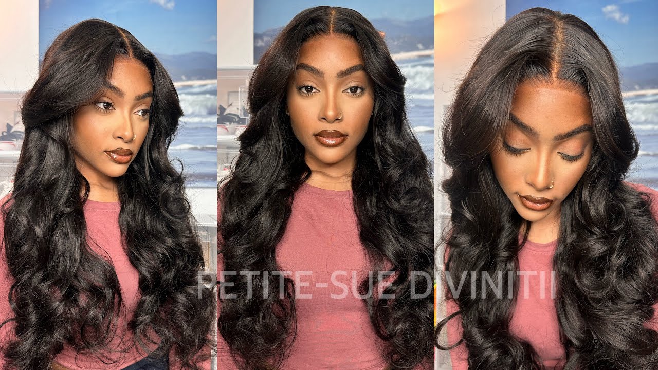AMAZING HD LACE CLOSURE GLUELESS WIG PERFECT FOR BEGINNERS ft. Kiss Love Hair| PETITE-SUE DIVINITII