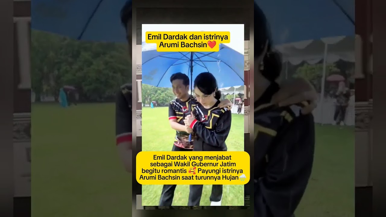 Wagub Jatim Emil Dardak dan Arumi Bachsin.