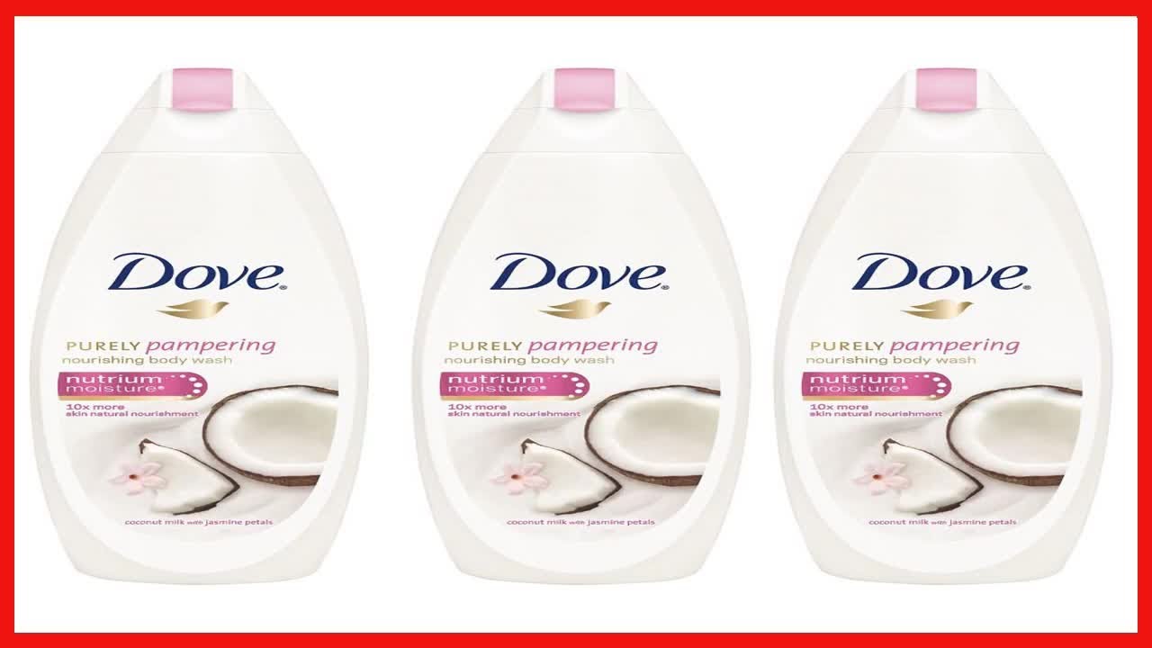 Dove Purely Pampering Coconut Milk with Jasmine Petals Body Wash 500ML (3 pack) Design may vary