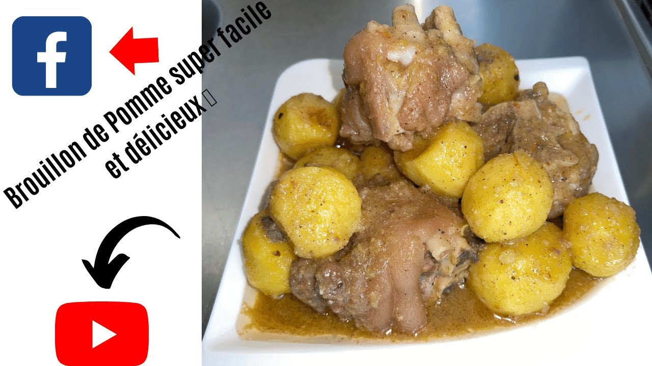 Bouillon de pommes de terre aux pattes de porc/bœuf et aux épices du Cameroun (facile et très bon)