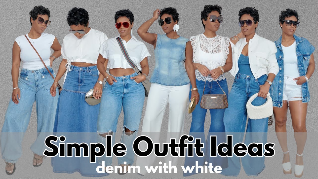 SIMPLE OUTFIT IDEAS | Denim and White | Tiquana | Life with Q