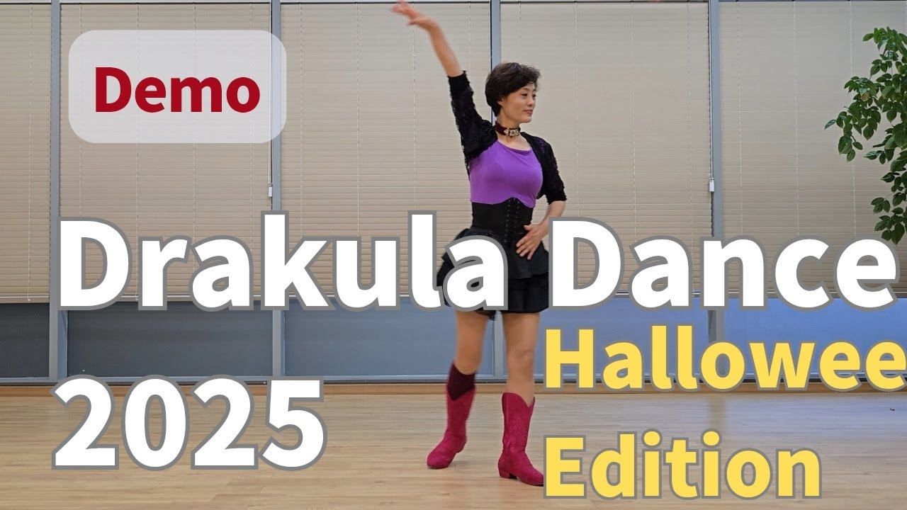 Drakula Dance 2025 Line Dance (Halloween Edition) - (High Beginner : Adelaine Ade) - Demo