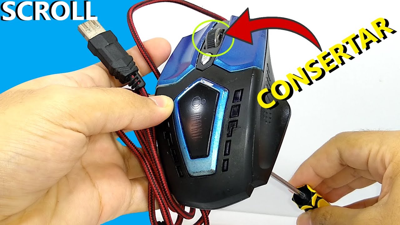 Como consertar scroll rolagem do mouse parte 1 - fazendo reparo usando palito e cola instantânea