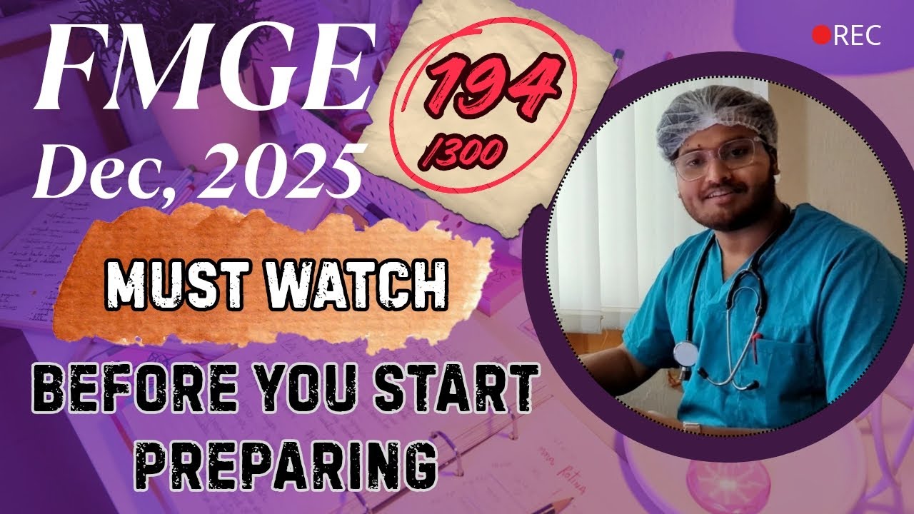 FMGE Dec 2025 Aspirant Must Watch this | by Dr. Rupam Mondal #fmge #mciexam