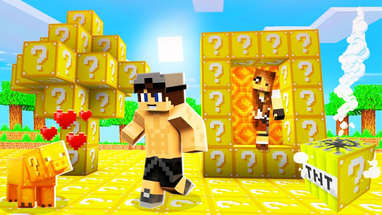 Minecraft, Maar De Hele Wereld Is Lucky Blocks!😂😱