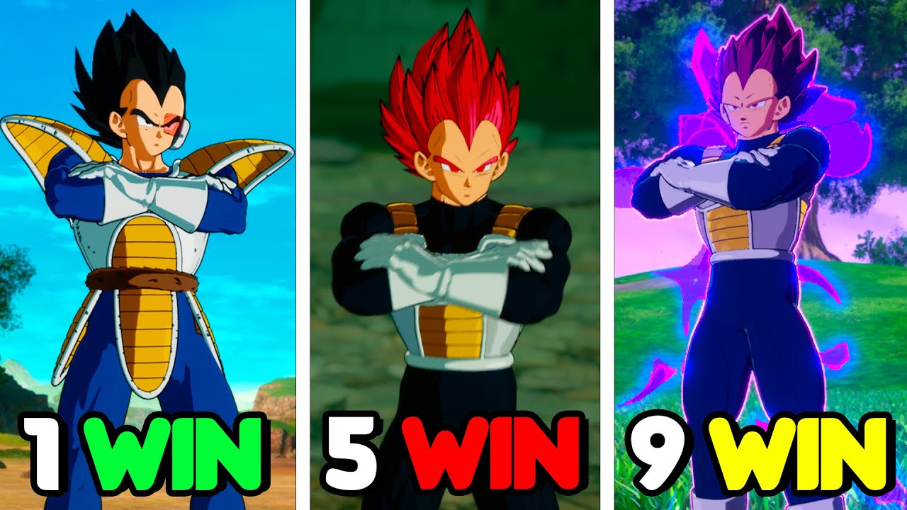 A CADA VITORIA O VEGETA EVOLUI no DRAGON BALL SPARKING ZERO