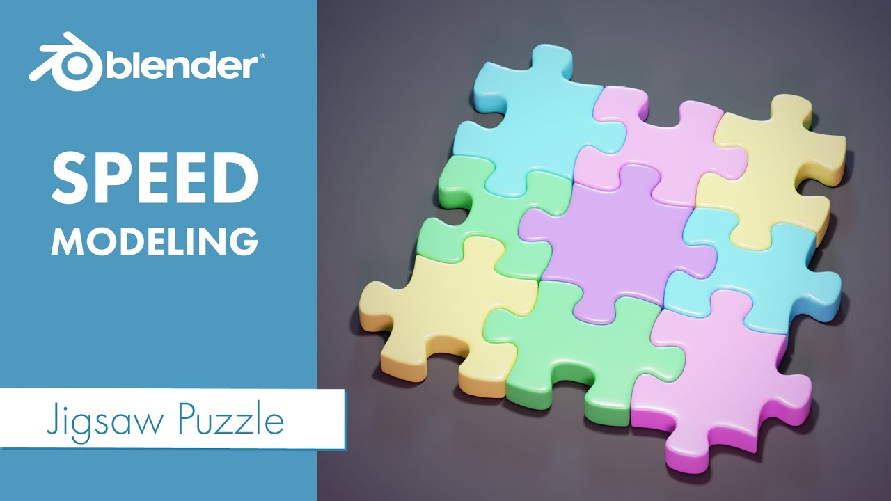 Jigsaw Puzzle Speed Modeling In Blender