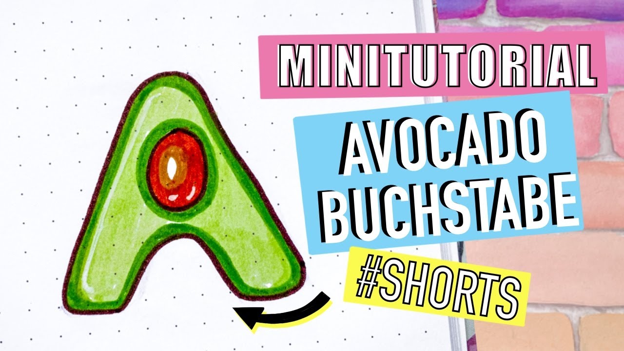 Maltutorial Avocadobuchstabe #shorts​ || Foxy Draws