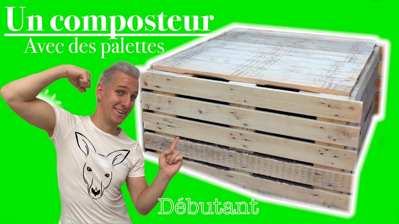 Un composteur avec des palettes, facile et rapide.