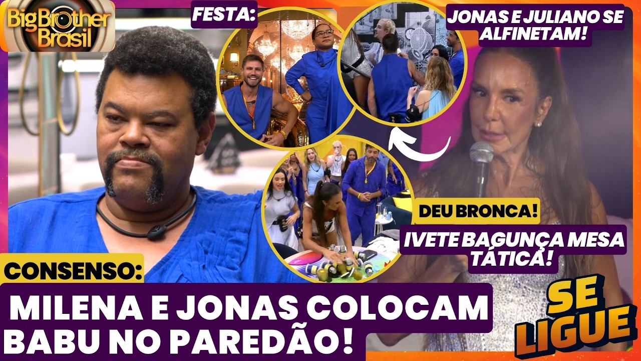 BBB 26 🔥 Na Festa Ivete bagunça mesa tática e dá bronca! Milena e Jonas colocam Babu no paredão!