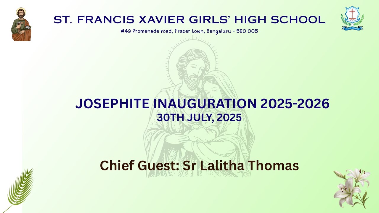 Josephite Inauguration 2025-26 #sfxghs