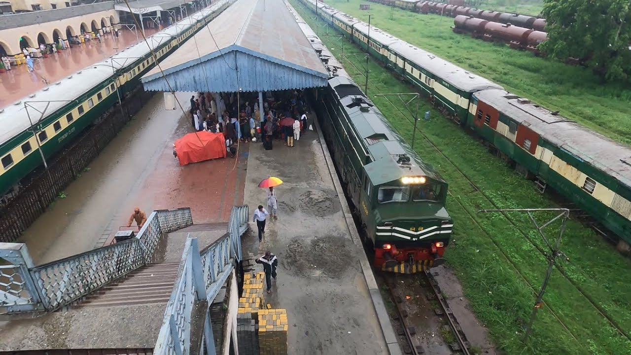 Live view from Locomotive Cab train journey from Train driver cab front view