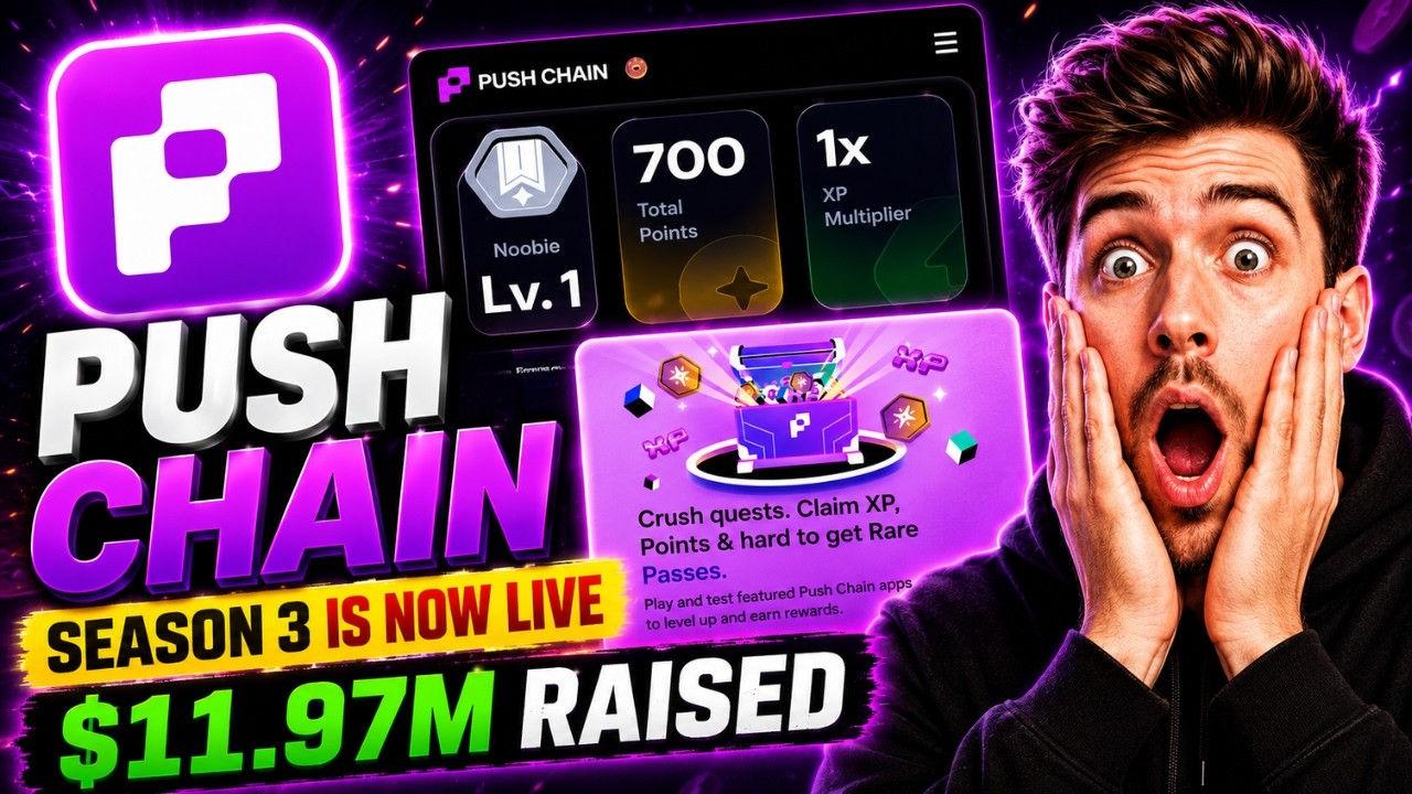 Push Chain Testnet Airdrop | Season 3 Is Live | $11.97M Funding Project  | Don't Miss