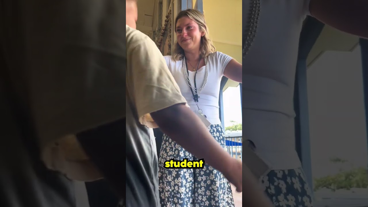 this school teacher started crying while saying goodbye to her students