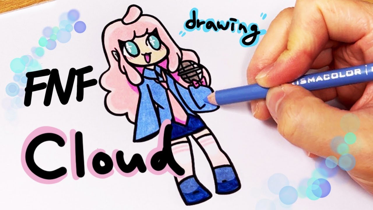 Drawing Friday Night Funkin' Cloud (Senpai's Fangirl)
