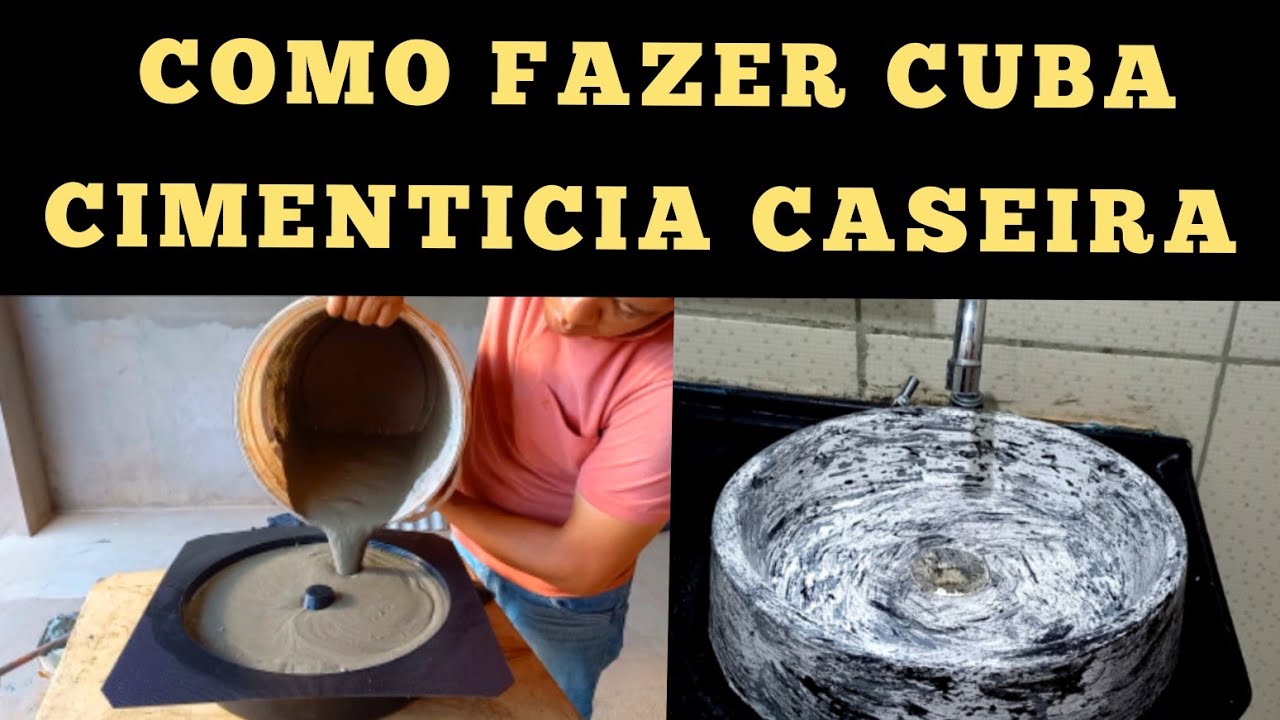 VAI VIRA FEBRE como fazer Cuba de Cimento com Efeito Granito caseiro
