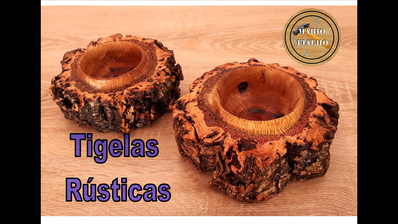 Tigelas Rústicas  no torno para madeira da PARKSIDE