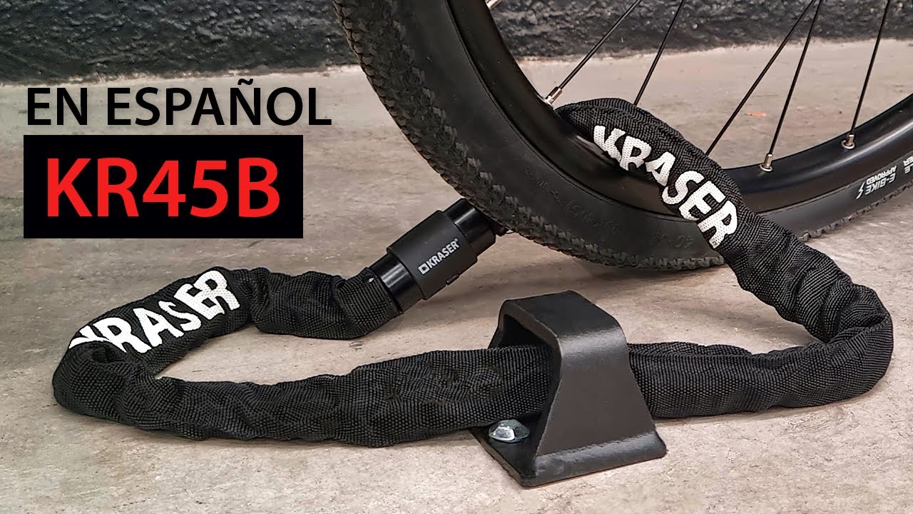 KRASER KR45B Anclaje Suelo Moto y Pared, Base Antipalanca, Compacto y Resistente