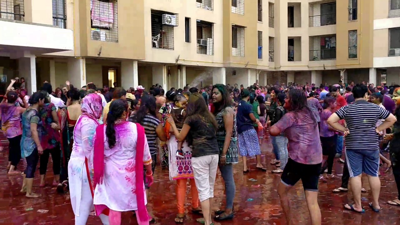 Akruti hubtown gardenia holi celebration 2017