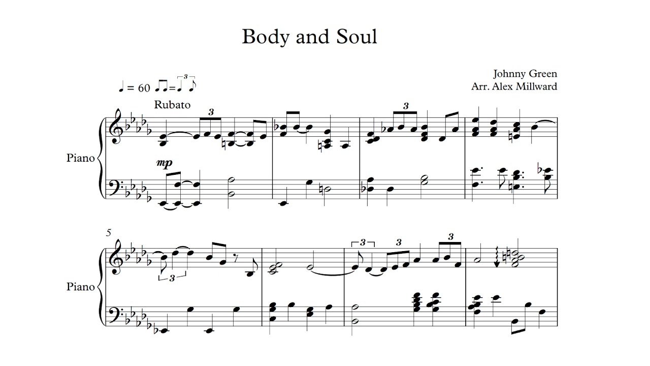 Body and Soul | Jazz Piano Arrangement (w/ Sheet Music)
