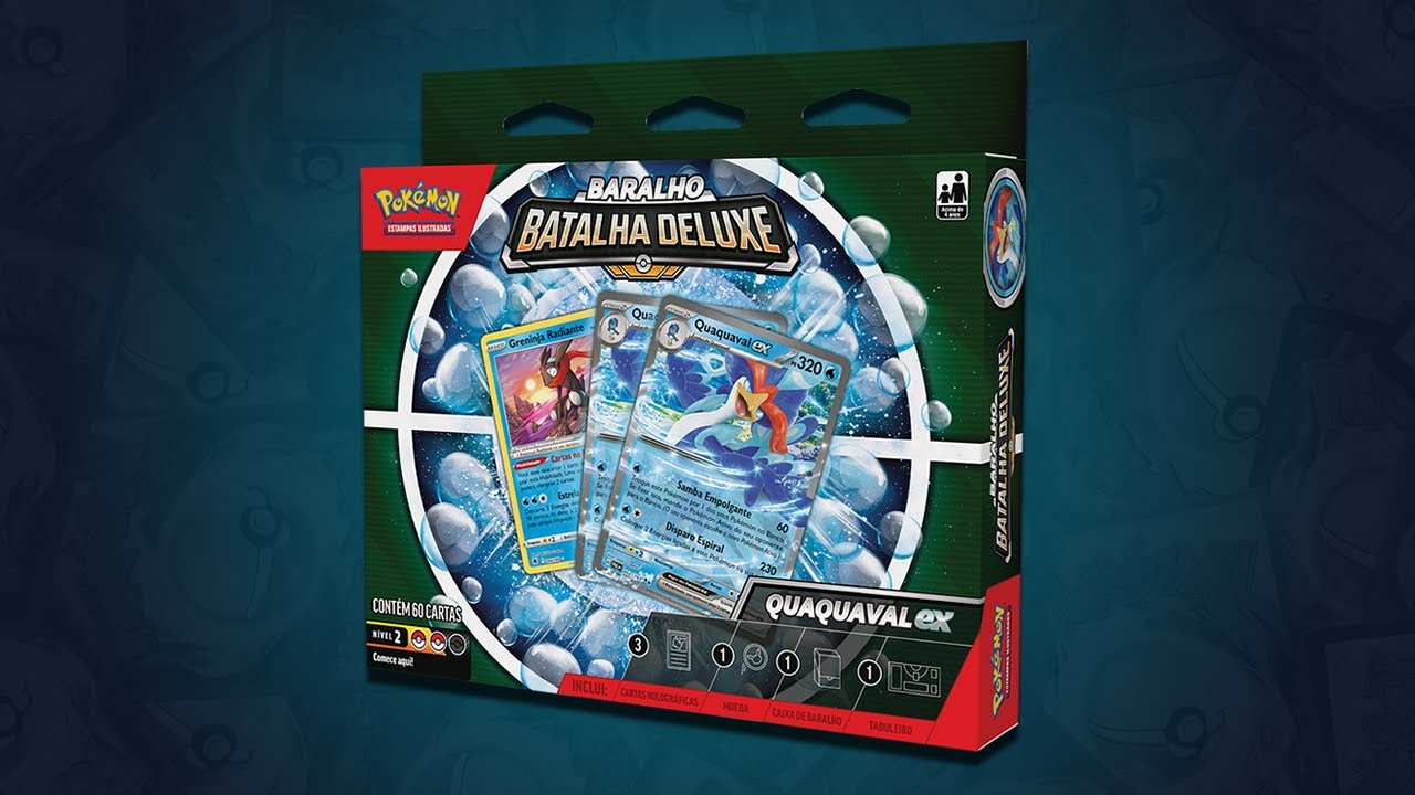 Baralho Deluxe Quaquaval EX - VEJA O QUE VEM DENTRO! - TIUSAM CARTA POKEMON