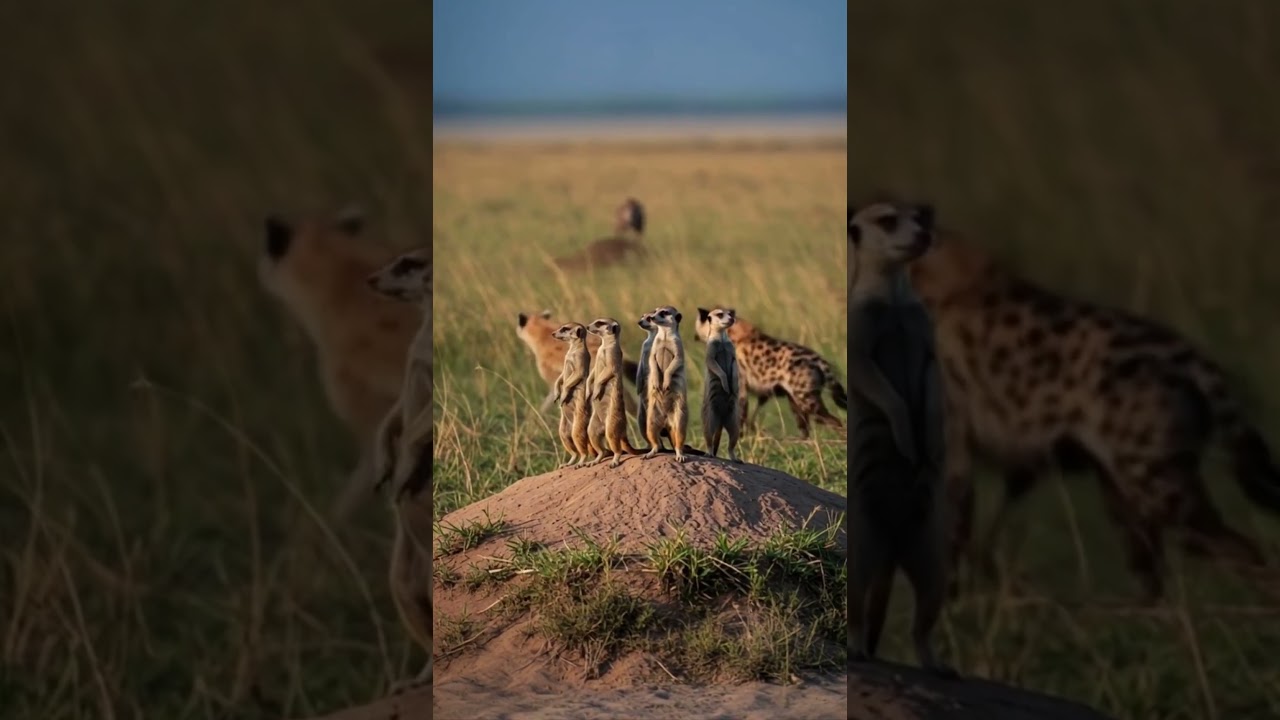 Meerkats on Alert &ndash; Hyenas Approach the Colony!