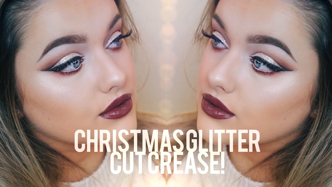Christmas Glitter Cut Crease! | Rachel Leary