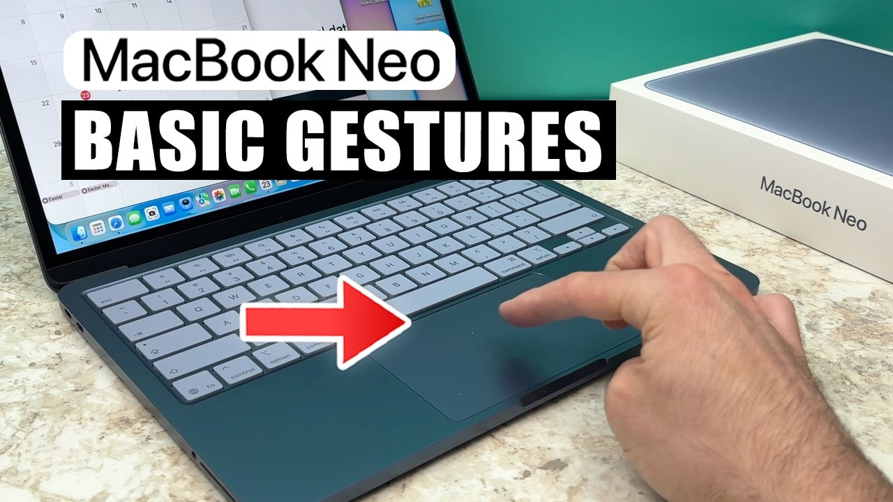MacBook Neo: объяснение основных жестов на трекпаде