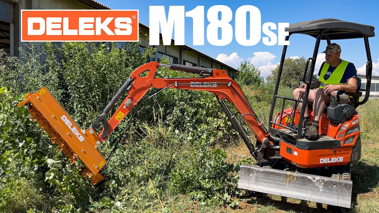 Miniescavatore DELEKS M180se, motore KUBOTA, pompa CASAPPA, con testata trinciante AR