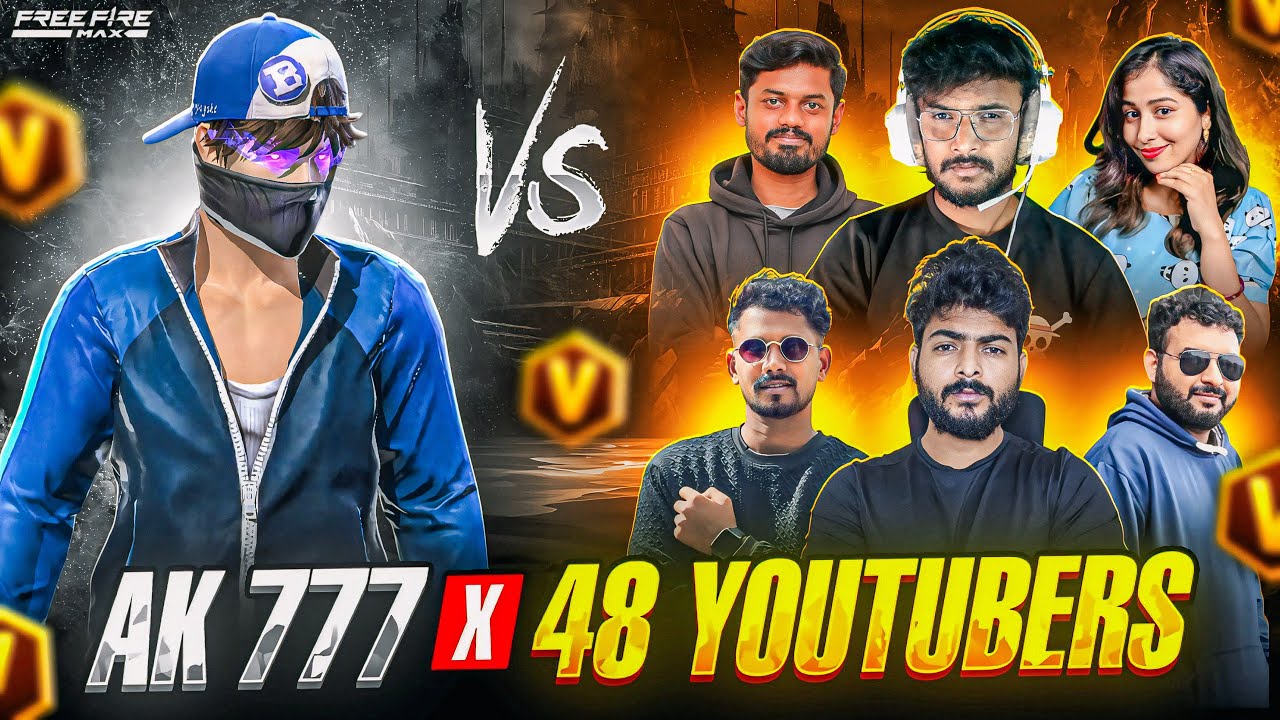🤯Can I Survive Against 48 YouTubers in Solo Tournament ?😱| Full entertainment😂| Free fire Telugu ❤️