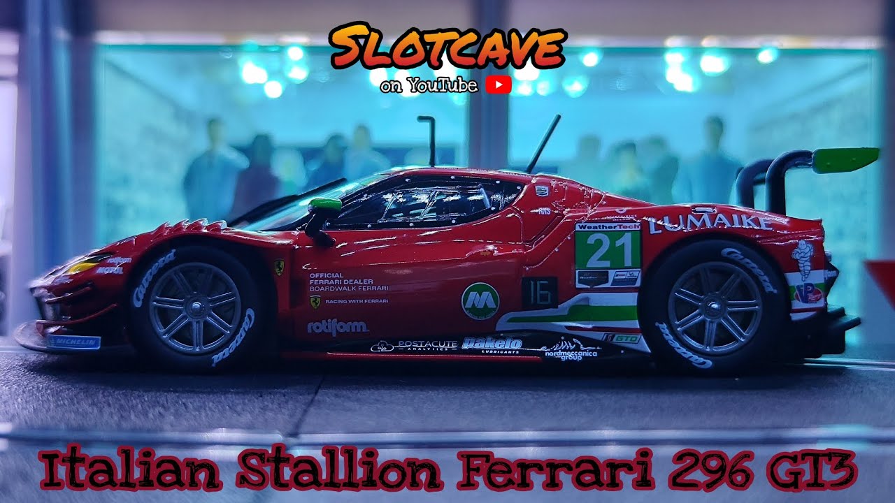 Carrera Digital 132,Italian Stallion Ferrari 296 GT3, Formneuheit 2024 auf der Carrera Bahn