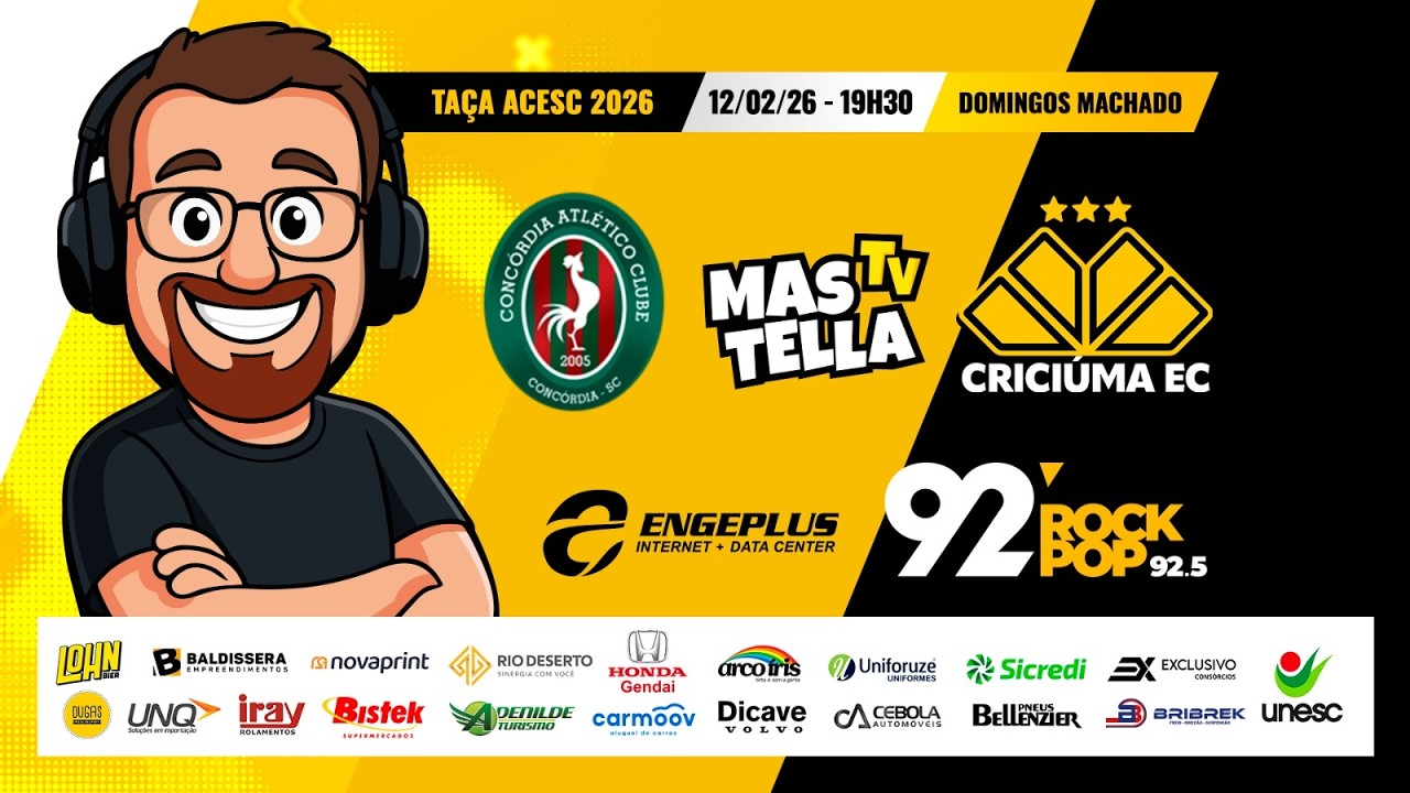 CAMPEONATO CATARINENSE 2026: CONCÓRDIA X CRICIÚMA AO VIVO