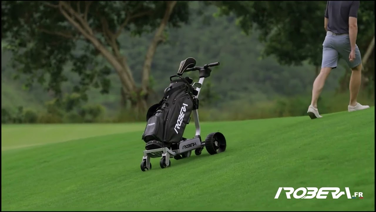 Le nouveau Robera Pro AI, le chariot de golf suiveur