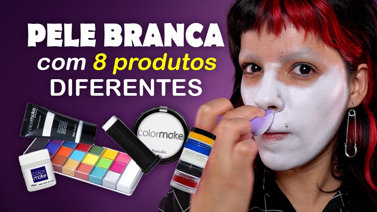 Como fazer uma pele BRANCA - Maquiagem artística