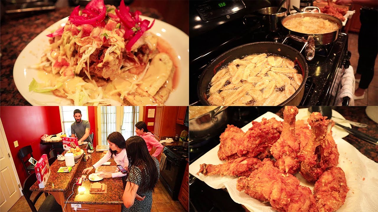Cocinando Pollo Con Tajadas Hondureño 🇭🇳 La Competencia Se Puso Reñida 🦄 ok Bessy