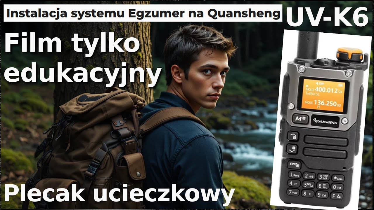 Quangsheng UV-K6 flashowanie Egzumer filmik tylko w celach naukowych i poznawczych Plecak Ratunkowy