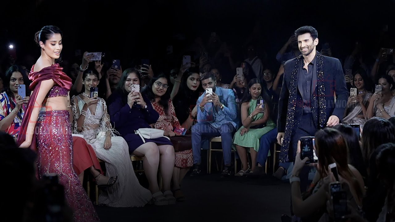 Janhvi Kapoor and Aditya Roy Kapur Walking the Ramp for Kalki at Lakme Fashion Week 2024