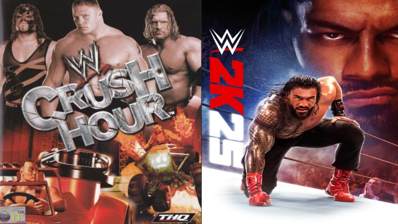 WWE CRUSH HOUR VS WWE 2K25 Unique Entrance Comparison