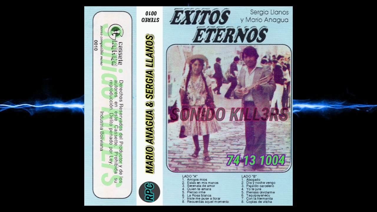 🇧🇴🇧🇴 MARIO ANAGUA & SERGIA LLANOS  DEL AÑO 1985 CASSETTE ORIGINAL ALBUM COMPLETO 74 13 1004